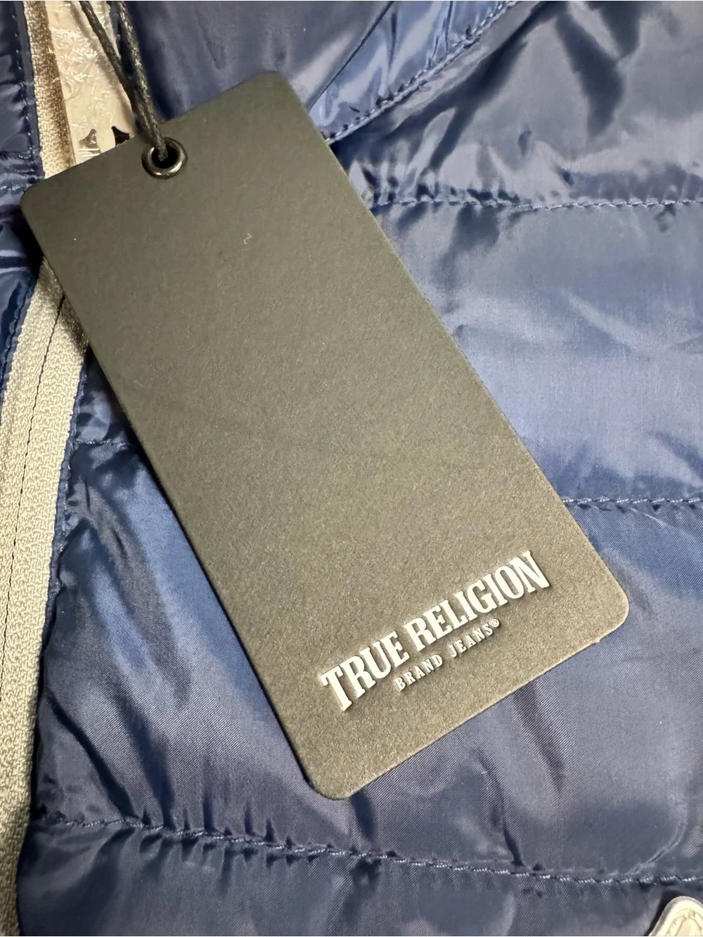 True Religion Navy Blue Quilted Puffer Jacket